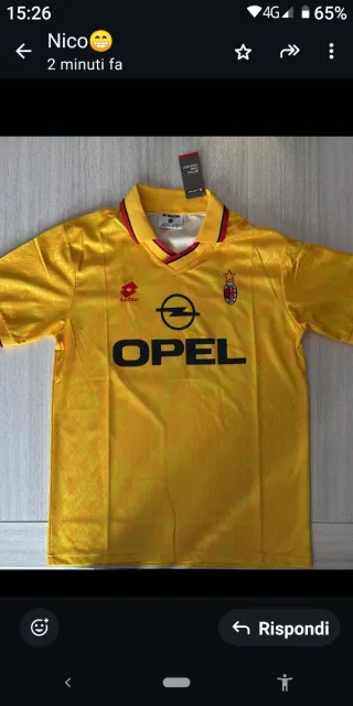 Terza Maglia AC Milan Storica Opel autografata