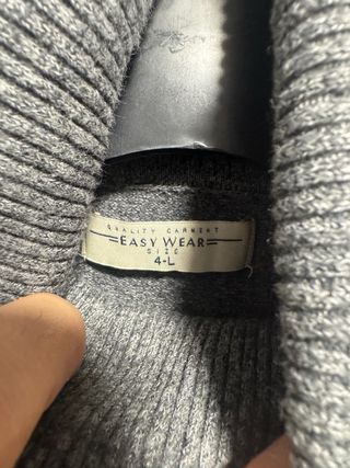 Jersey cuello alto gris