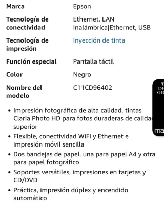 Impresora Epson XP-760 Nueva