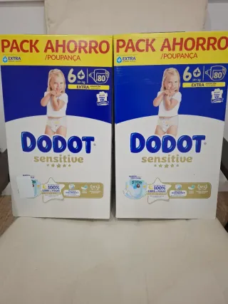Pack 2 Caixas Dodot Sensitive 6+ (14+kg)