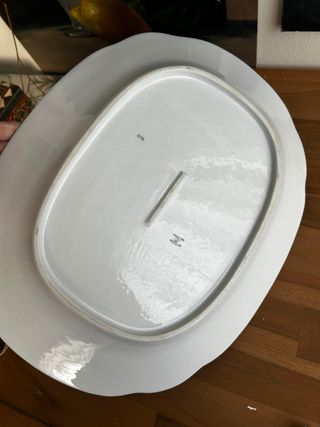 Fuente Bidasoa Porcelana Dorada