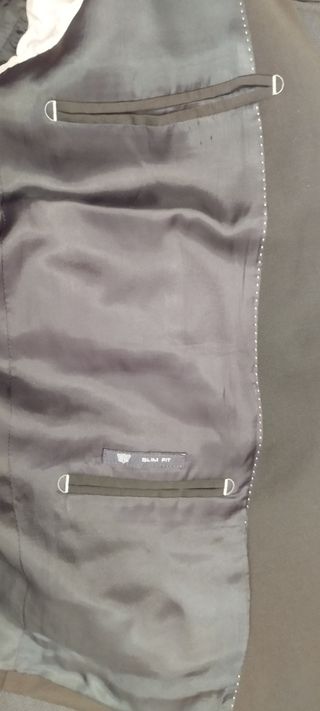 Americana clásica corte recto negra