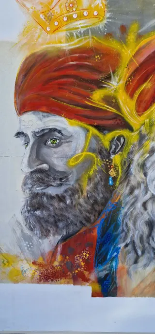 Mural urbano de casi 3m de ancho por 2m de alto