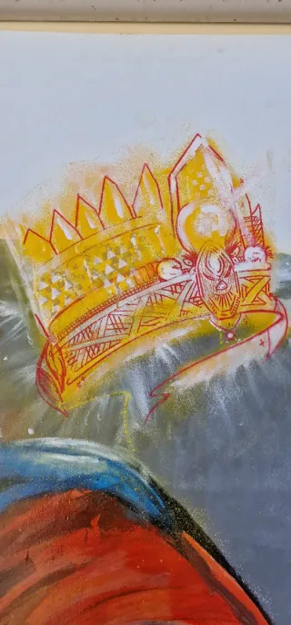 Mural urbano de casi 3m de ancho por 2m de alto