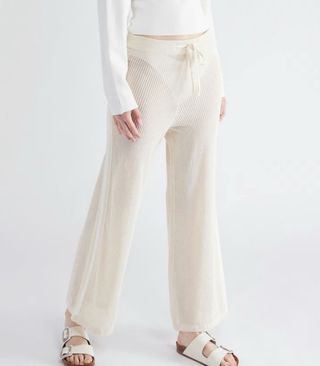 Pantalón Oysho calado beige Talla S