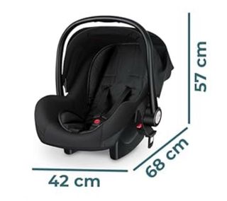 Silla de coche para bebé negra