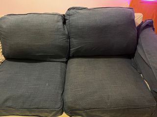 Sofá chaiselongue 3 plazas tela gris