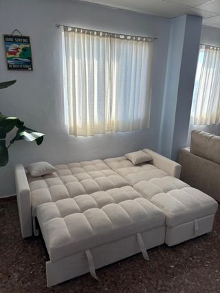 Sofá Cama Beige Matrimonial - Envio Gratis
