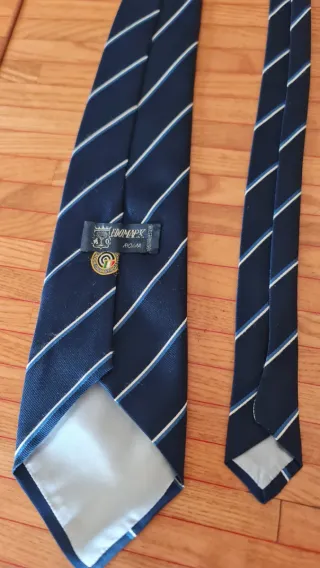 Cravatta Edomark Roma vintage blu e oro