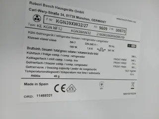 NEVERA COMBI BOSCH NO FROST ENERGÍA A+