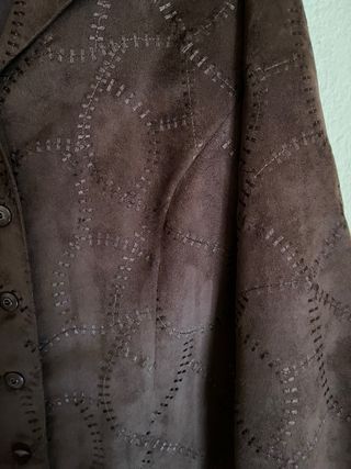 Camisa efecto ante marrón