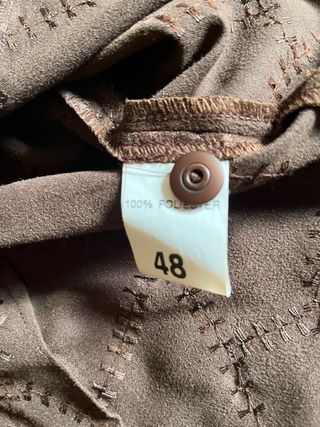 Camisa efecto ante marrón