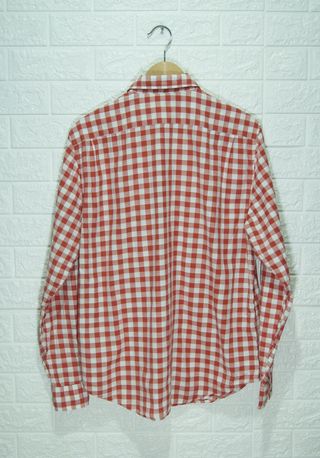 Camicia Lacoste Uomo Quadri Rosso L