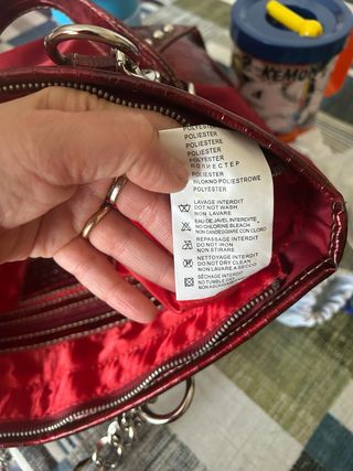 Borsa Rocco Barocco rossa con dettagli coccodrillo