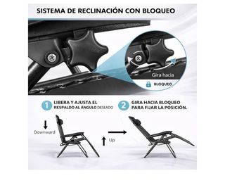 2 Tumbonas Plegables Playa Negra