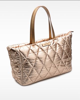 Bolso Shopper Miss Pink Oro Metalizado acolchado