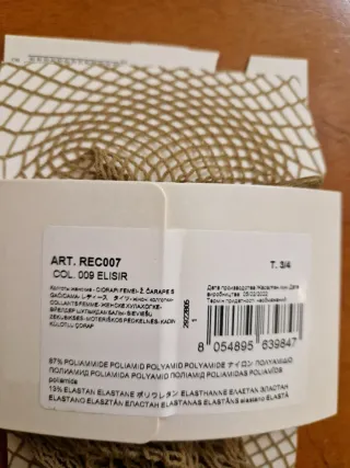 Collant a rete Calzedonia nella sua confezione