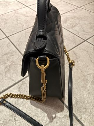 Borsa similpelle nera e oro