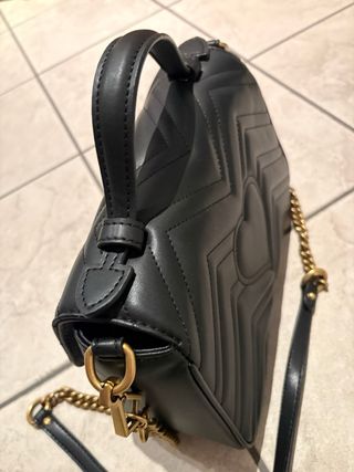 Borsa similpelle nera e oro