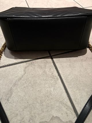 Borsa similpelle nera e oro