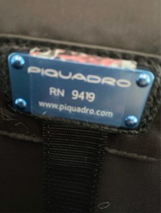 Mochila Piquadro Negra Piel