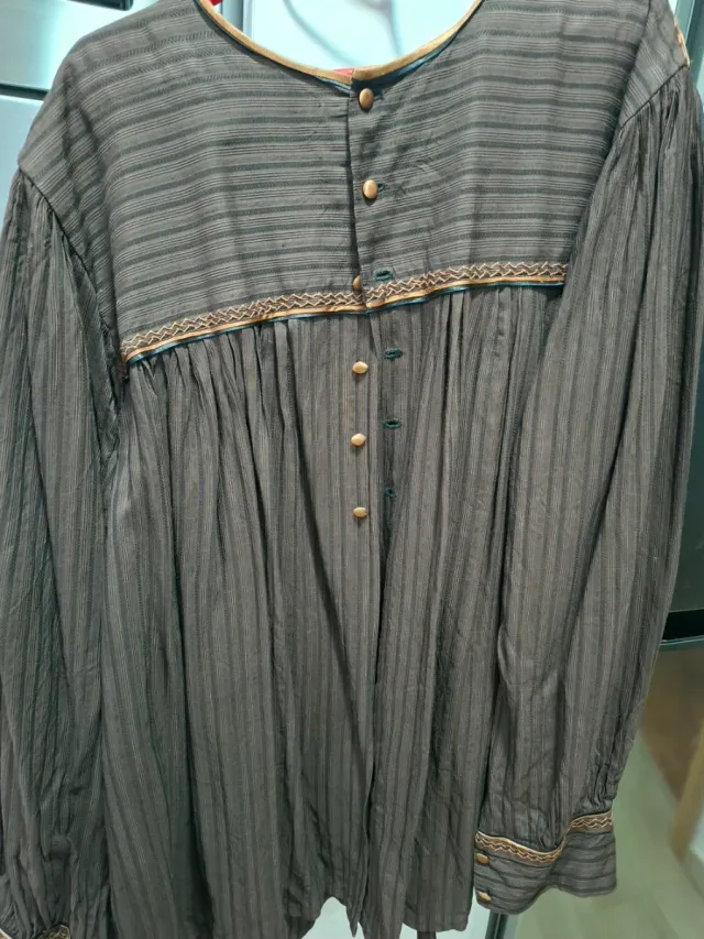 Blusón Fallero Marrón y Dorado