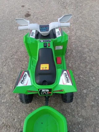 Quad infantil de batería, verde