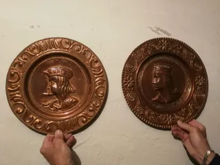 Platos decorativos cobre Renacimiento