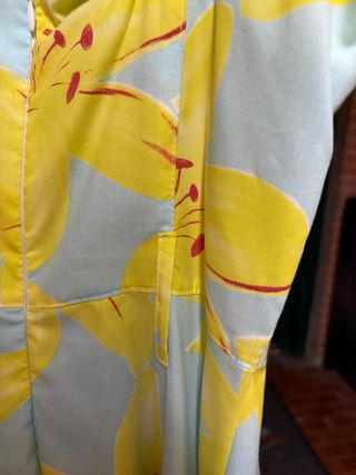 Abito donna floreale giallo e azzurro