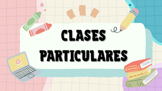Clases particulares a domicilio u online.