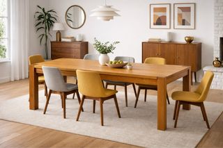 Tavolo da pranzo estensibile in legno massello di rovere