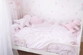 Cama infantil Ikea hierro blanco extensible