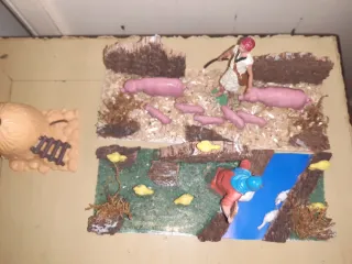 Belén figuras en dioramas