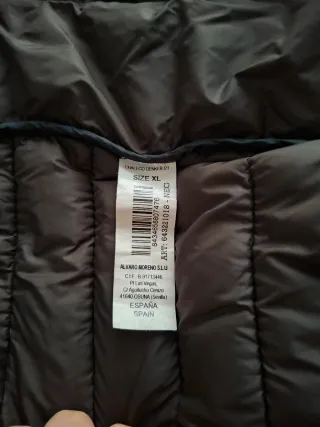 Chaleco acolchado hombre negro