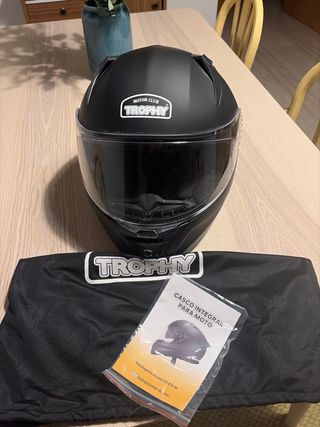 Casco Moto Trophy Negro - talla M