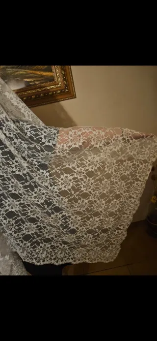 Mantilla Madrina Grande Beige 240x120cm