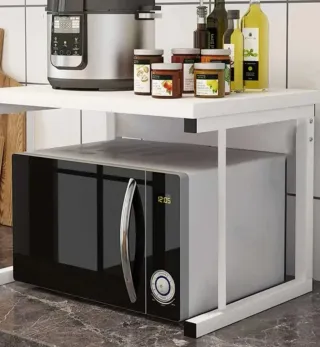 Scaffale porta microonde bianco cucina organizer b