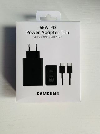 Cargador Samsung 65W PD Adaptador Trio + Cable