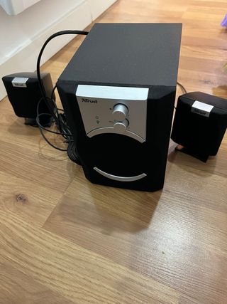 Altavoces Trust Negro/Plata