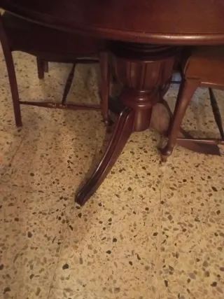 Mesa y 6 sillas vintage madera urge venta