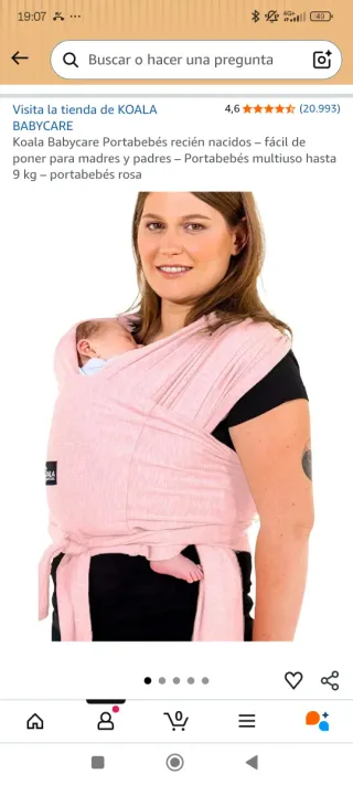 Portabebés Koala Babycare Rosa