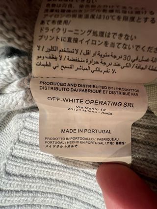 Maglione Off-White Grigio Originale