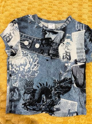 Top Bershka Talla S Estampado Oriental