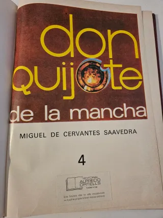 Don Quijote de la Mancha. TOMO 4. 1972