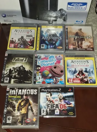 PlayStation 3 80GB 2 Mandos + 7 Juegos.