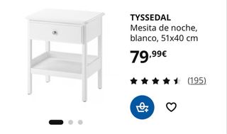 Mesitas de noche Tyssedal IKEA