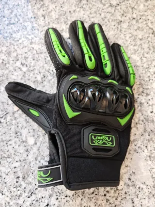 Guantes Moto Cofit Negros y Verdes
