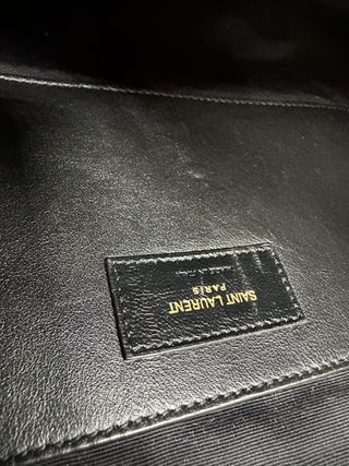 Bolso Yves Saint Laurent Negro Piel Cadena Dorada