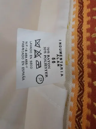 Chaleco Fallero Talla 56 Nuevo