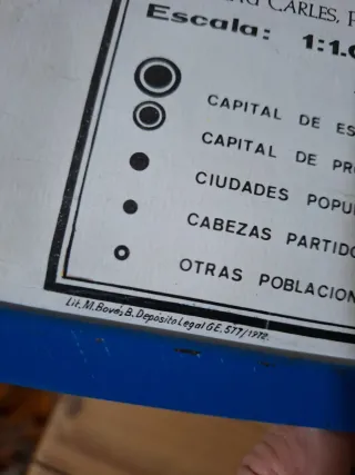 Mapa político España 1972